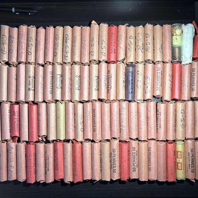 Pennies From 1916-1959 And Miscellaneous Coins