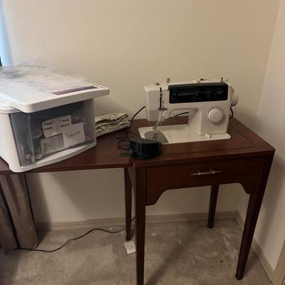 JCPenney Model 6801 Sewing Machine And Table