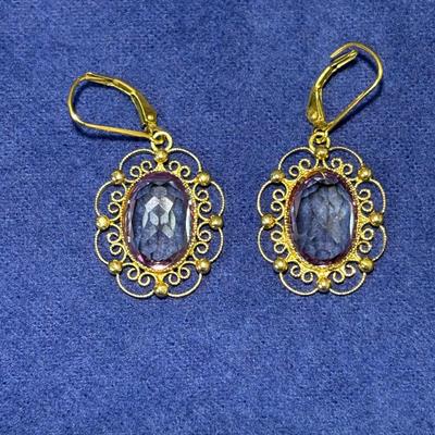14k Gold 1011 Earrings Tw 6.3g Unverified Stones 