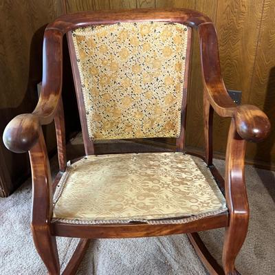 Vintage Upholstered Rocking Chair 