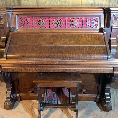 Antique Organ By George Woods Organ Co. 61” Wide X 31” Deep X 52” Tall