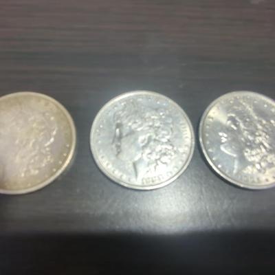 1881, 1886, 1887 Silver dollars