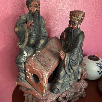 Carved wooden figurine