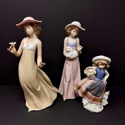 NAO by Lladro: Girls w/ Flowers & Puppy + LLadro Sweet Scent Girl	