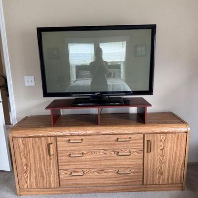 3-Piece Bedroom/Media Set: Dresser w/ Riser & 50" Insignia TV	