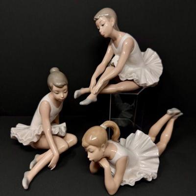 Set of 3 NAO by Lladro Porcelain Ballerina Figurines – Spain	