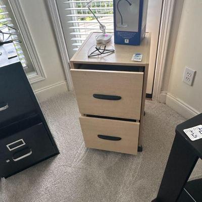 One of several 2 drawer file cabinets