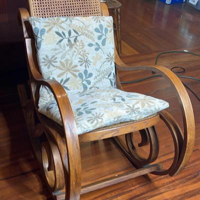 MCM Caneback Wicker Rocker
