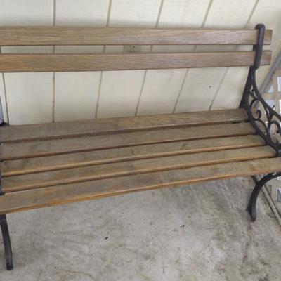 Cast Iron And Wood Park Bench 