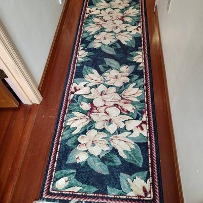 Floral Design Hallway Runner Area Rug