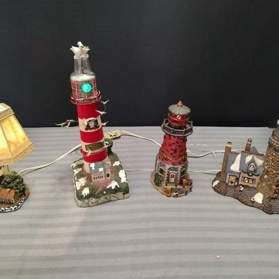 4 Working Lighthouse Lamps Including Dept. 56