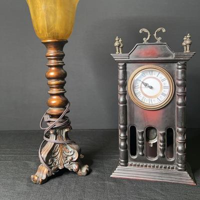 Table Lamp And  Clock