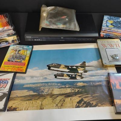 Toshiba DVD Player + DVDs + Air Force Posters 