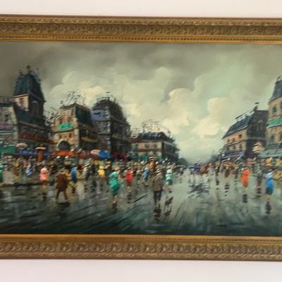 Signed Impressionist Parisian Street Scene