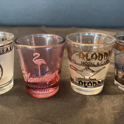 4 Vegas Casino Shot Glasses