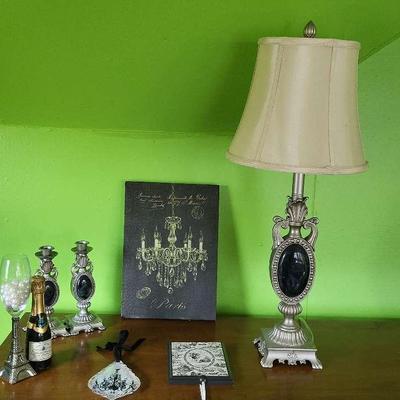 Matching Lamp & Candlesticks Plus
