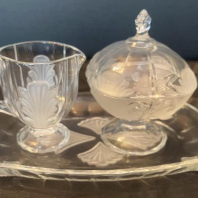 Glass Sugar & Creamer Set