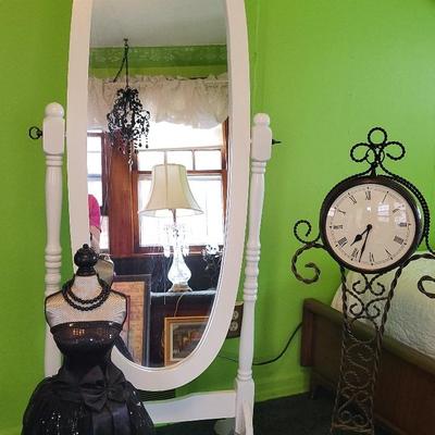 Clock, mirror & bodice