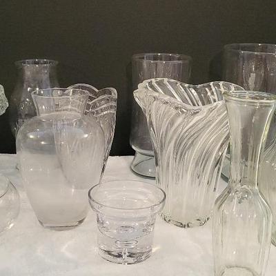 12 Glass Vases 
