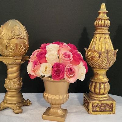 Three gold-tone Decorative Pieces