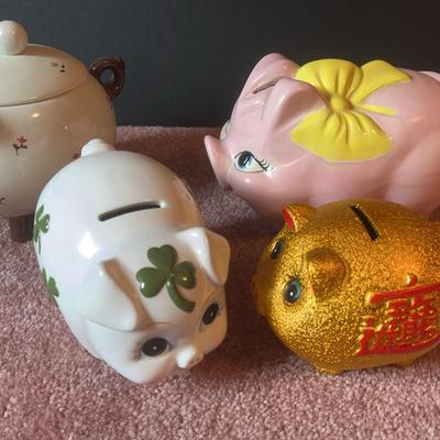 Assorted Ceramic & Asian Piggy Banks