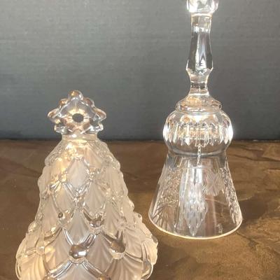 2 Glass & Crystal Bells