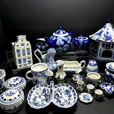 Blue & White Ceramics: Delft Ware, Union Shaving Mug, Bombay Planter & More