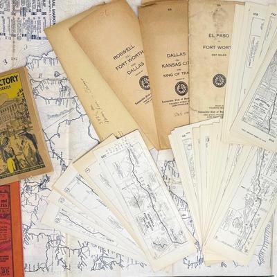 Antique 1925 Doan's Directory, Auto Trail Map Brochure-North Central/Western States, Old Travel Maps