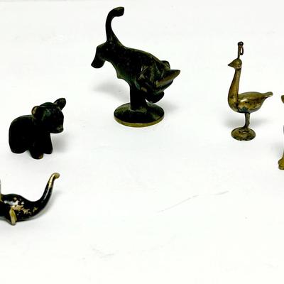 Herta Baller/Walter Bosse Animal Figurines & More - Bear Cub, Bull, Howling Wolf, Peacock, Elephant