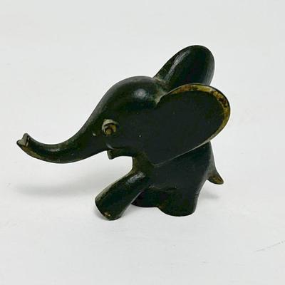 MCM Richard Rohac Small Bronze Elephant Figurine Made In Austria - 1.5”h