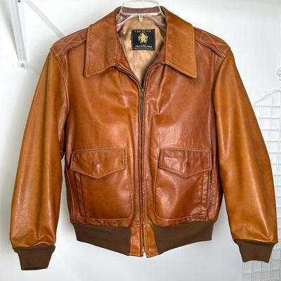 Vintage Golden Bear Leather Jacket - Mens Medium 