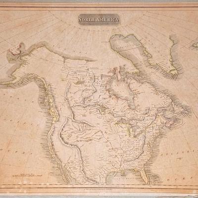 Antique Map Of North America From Thomson’s New General Atlas Circa 1814 - 21x25.5” 