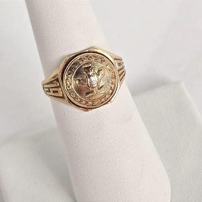 10K Gold (Marked) Vintage Cardozo High School Class Ring 