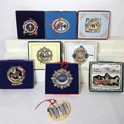 White House Annual Christmas Ornaments - 1990, 1994, 2001-2007, Plus 2001 NSA