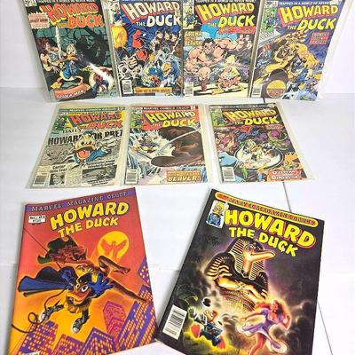 Howard The Duck No 1 First Issue 1975, Plus 4-5, 7-9 & 2 Marvel Magazines