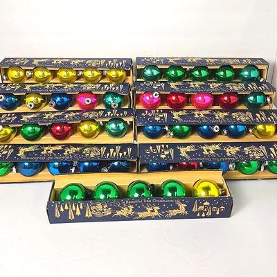 Vintage Austrian Mercury Glass Christmas Ornaments with Original Packaging - Lot 2