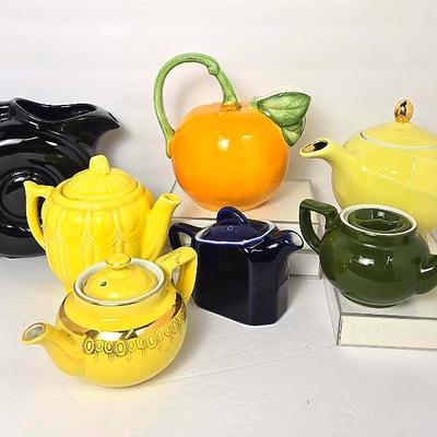 Vintage Ceramic Teapots & Pitchers Including Hall