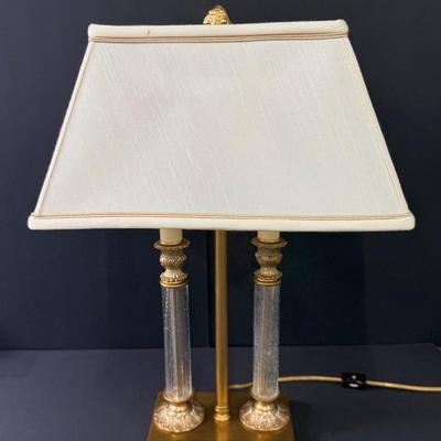 Robert Abbey 20" Brass and Wavy Glass Accent Table Lamp

- Works
