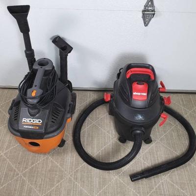 Shop-Vac Model ESLSQ550 & Ridgid Portable Vac Model WD40701 (no hose)