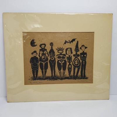 Joan Drew “We Are Seven” Signed & Numbered Print 1964 - 9x12”, Mat 15x18”