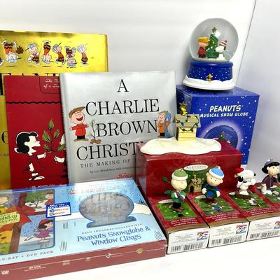 Peanuts Collectibles: Hallmark Snoopy Christmas Ornaments, Snow Globe, Sealed Blurays, Books