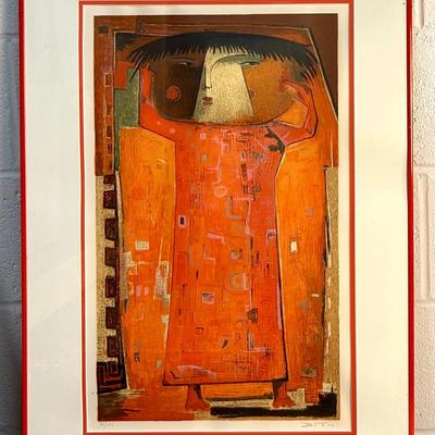 Angel Botello “El Ruido” Signed & Numbered Print - Framed 31x22”