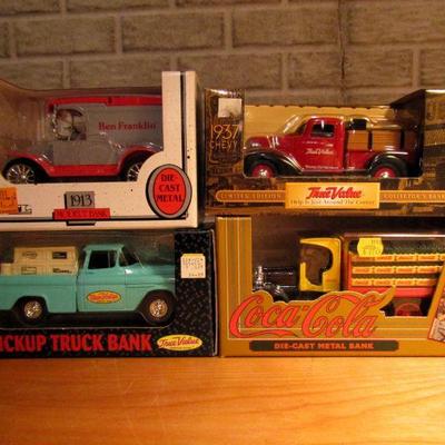 Collectible metal cars & banks
