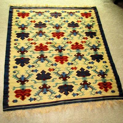 1950s Native American flat weave rug