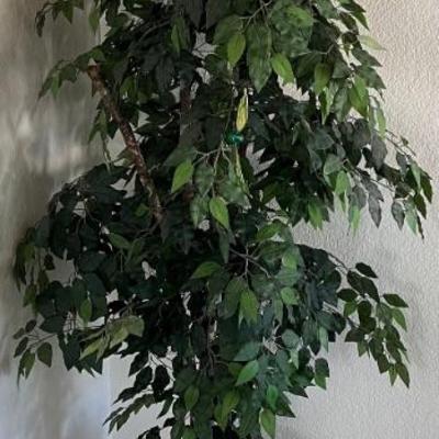 92" Faux Plant With Rattan Base