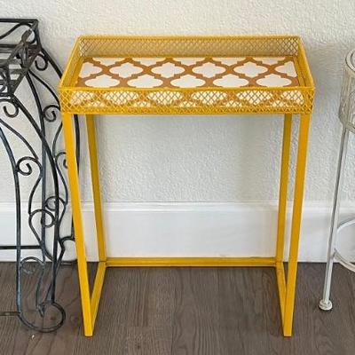 (3) Small Decorative Metal Plant Stands