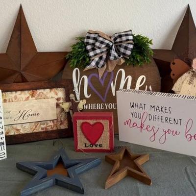 Decor - Metal And Wood Stars, Angels, Signs, And More