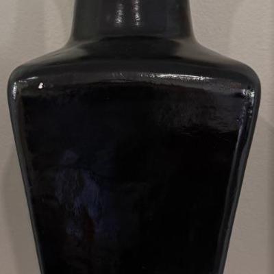 Large Made In Mexico Terracotta Pot Painted Black