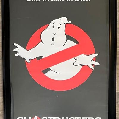 Framed 27" X 39" Ghost Busters Poster