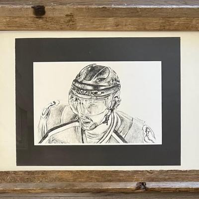 Colorado Avalanche Reclaimed Wood Frame Joe Sakic Print With Glass Front